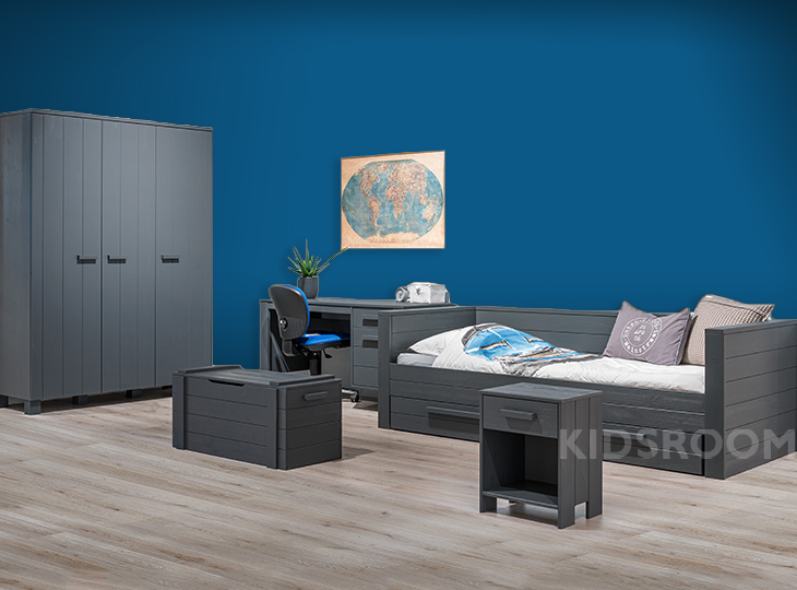 Woood Dennis Steelgrey Donkerblauw