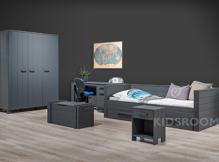 Woood Dennis Steelgrey Zwart