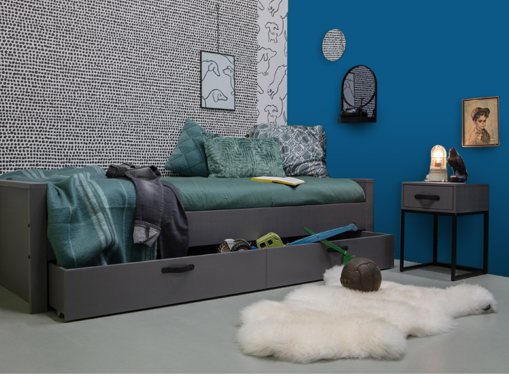 Woood Morris Bed Blauw