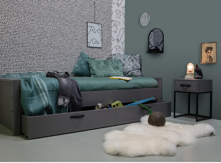 Woood Morris Bed Grijs