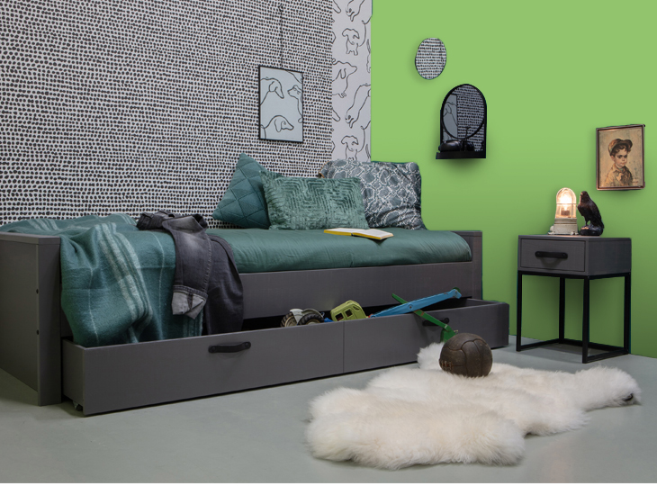 Woood Morris Bed Groen