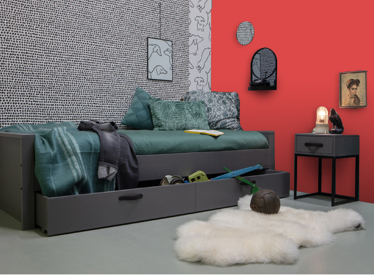 Woood Morris Bed Rood