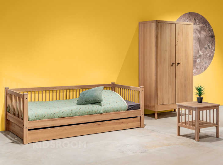 Vipack Forrest Eiken Kinderkamer Met Nachtkastje | Geel